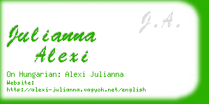 julianna alexi business card